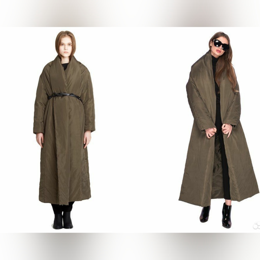Cyrille Gassiline | Oversized Quilted Blanket-style Puffer Wrap Coat